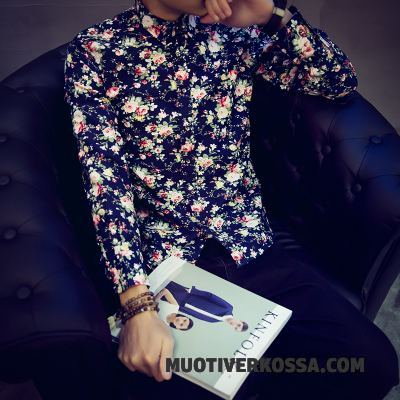 Koszula Męskie Wzór Moda Casual Kwiaty Tendencja Osobowość Kolor