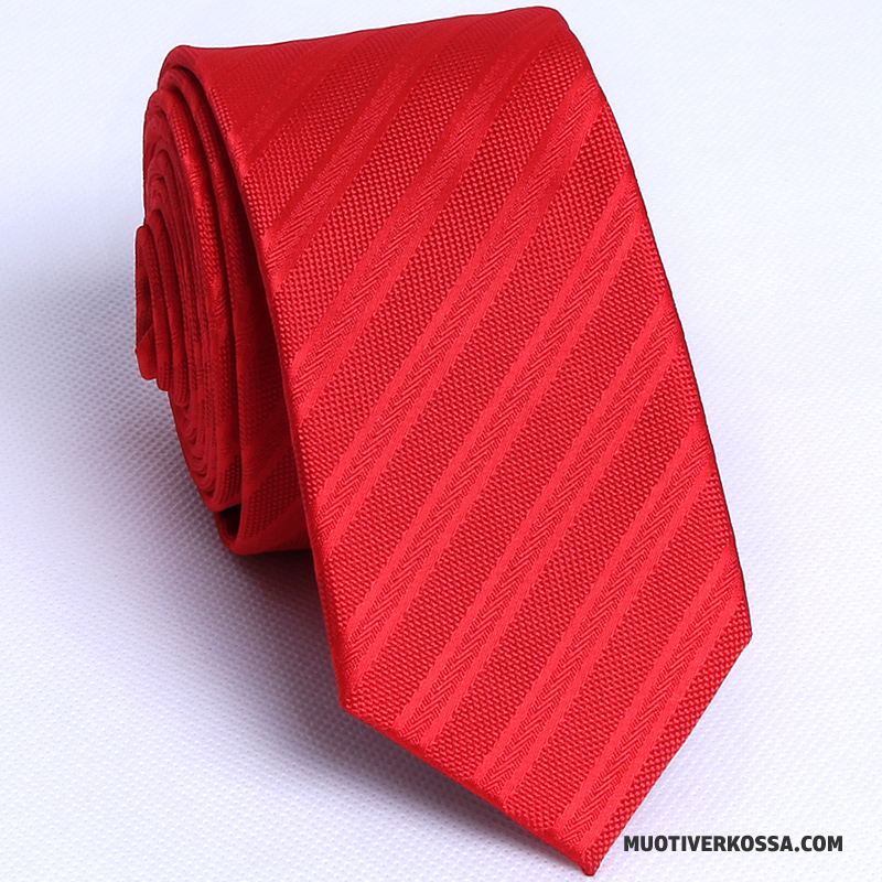 Krawat Męskie Wąskie Pan Młody Ślubna Biznes Casual Brytyjski Fioletowy Czerwony