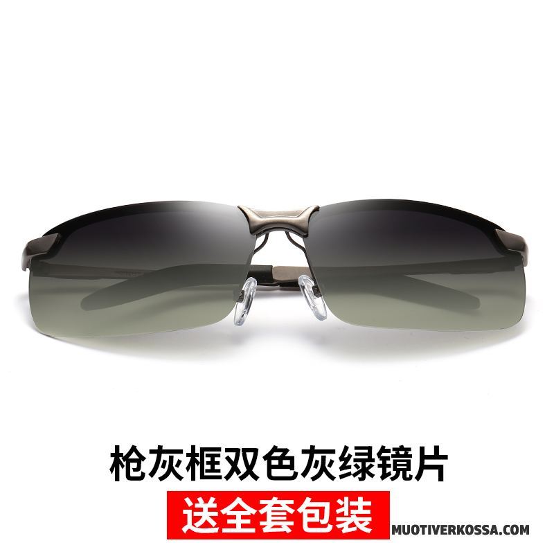 Okulary Przeciwsłoneczne Męskie Dla Kierowców Trendy Wielofunkcyjne Wędkarstwo Polaryzator Szary
