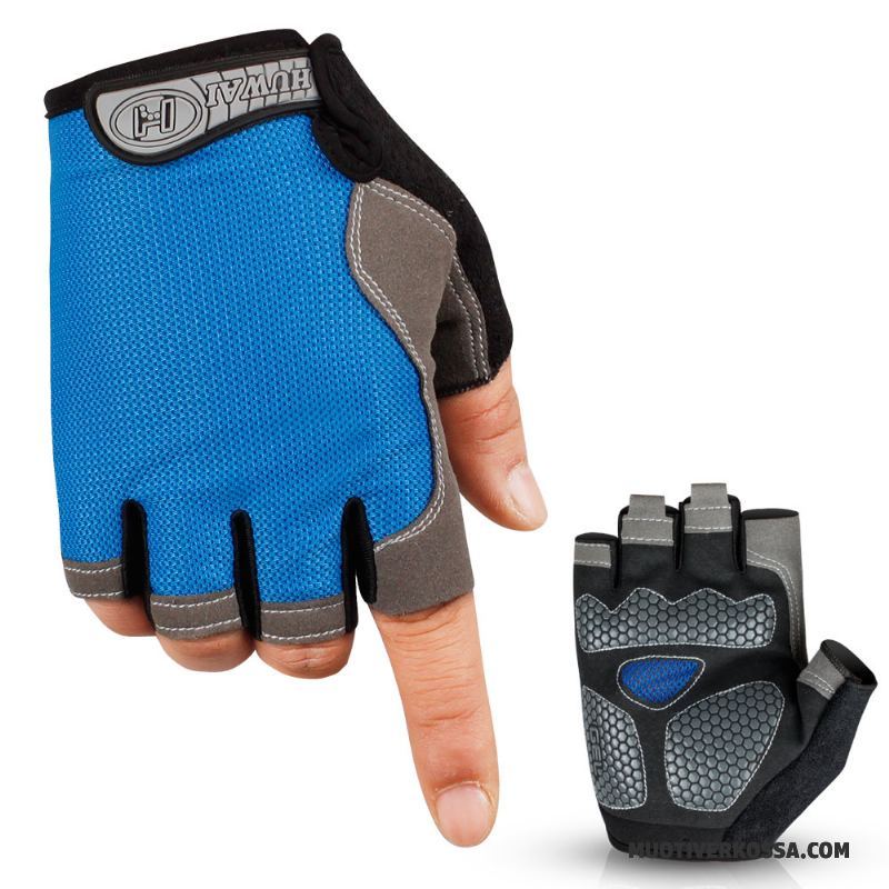Rękawiczki Męskie Odporne Na Zużycie Jazdy Hantle Fitness Antypoślizgowe Training Niebieski Jasny