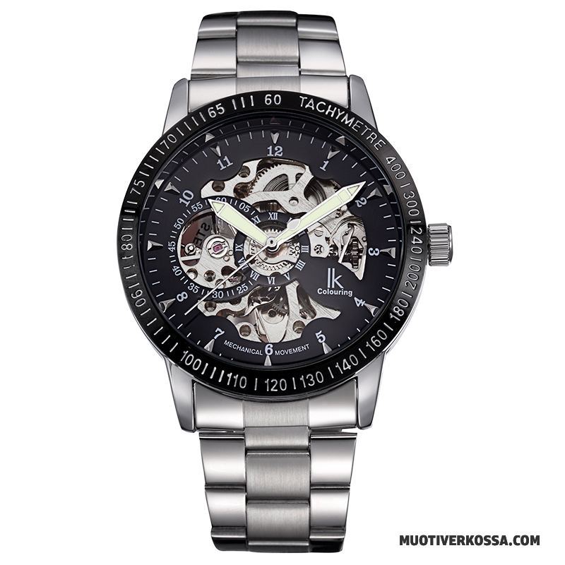 Zegarek Męskie Wodoodporny Biznes Świecące Casual Koronka Zegarek Na Rękę Srebrny Biały
