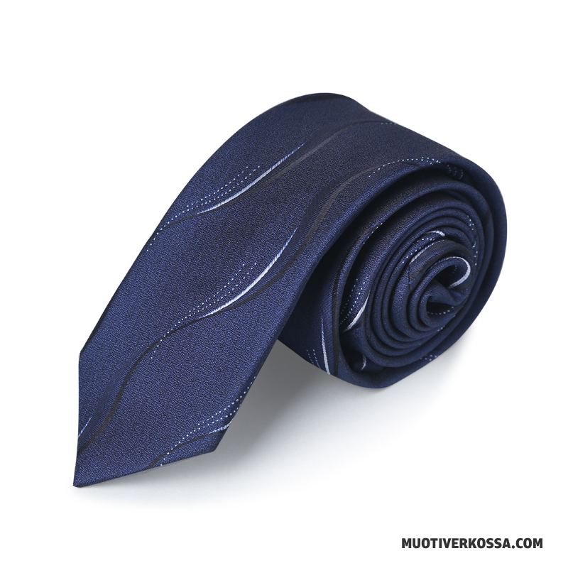 Krawat Męskie Wąskie Sukienka Pudełko Na Prezenty Casual Biznes 6 Cm Niebieski