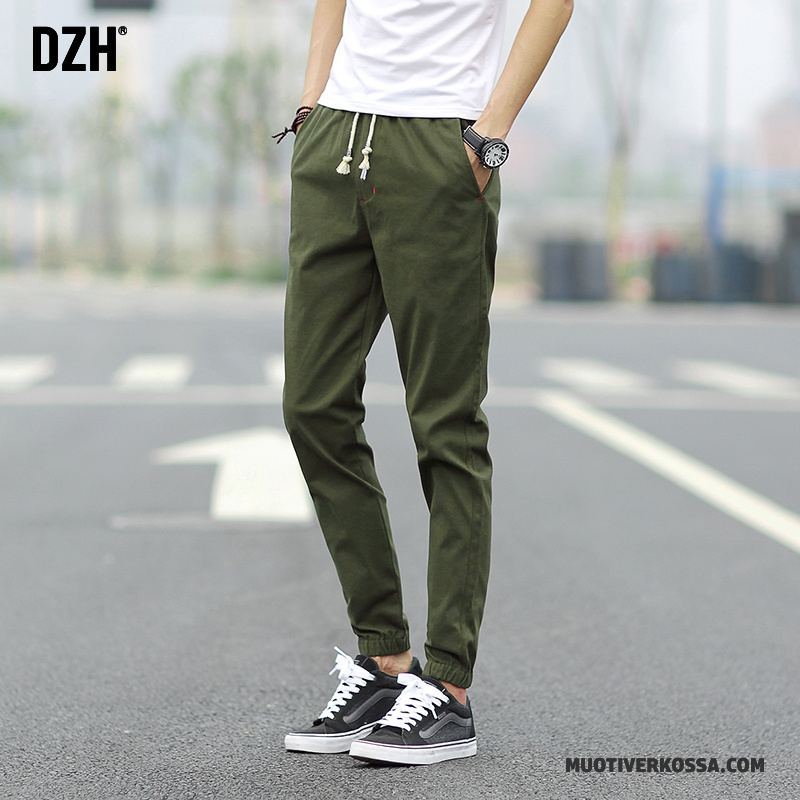 Spodnie Męskie Casualowe Spodnie Slim Fit Tendencja Ołówkowe Spodnie Spodnie Dresowe Harlan Zielony