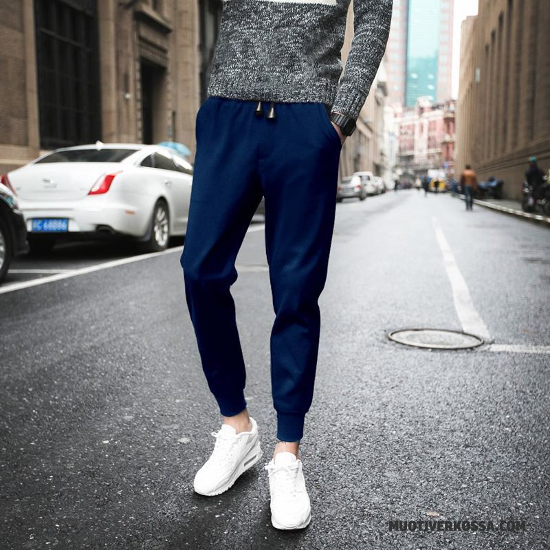 Spodnie Męskie Ołówkowe Spodnie Tendencja Szerokie Slim Fit Harlan Spodnie Dresowe Ciemno Niebieski