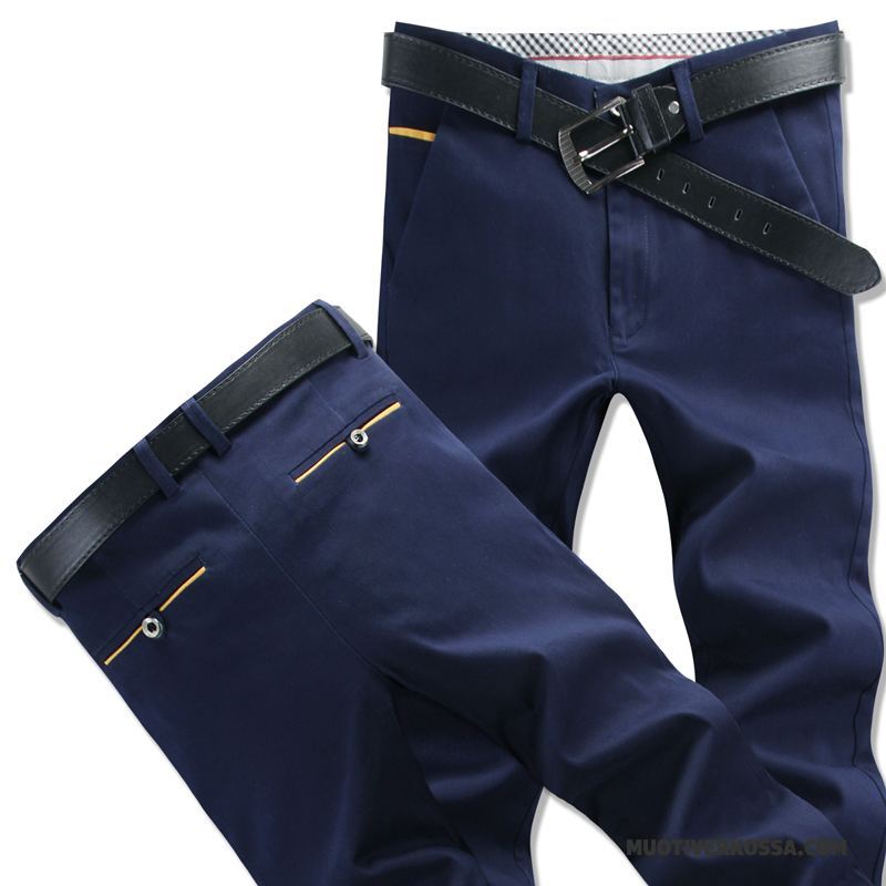 Spodnie Męskie Tendencja Duży Rozmiar Proste Spodnie Dresowe Szerokie Lato Ciemno Niebieski