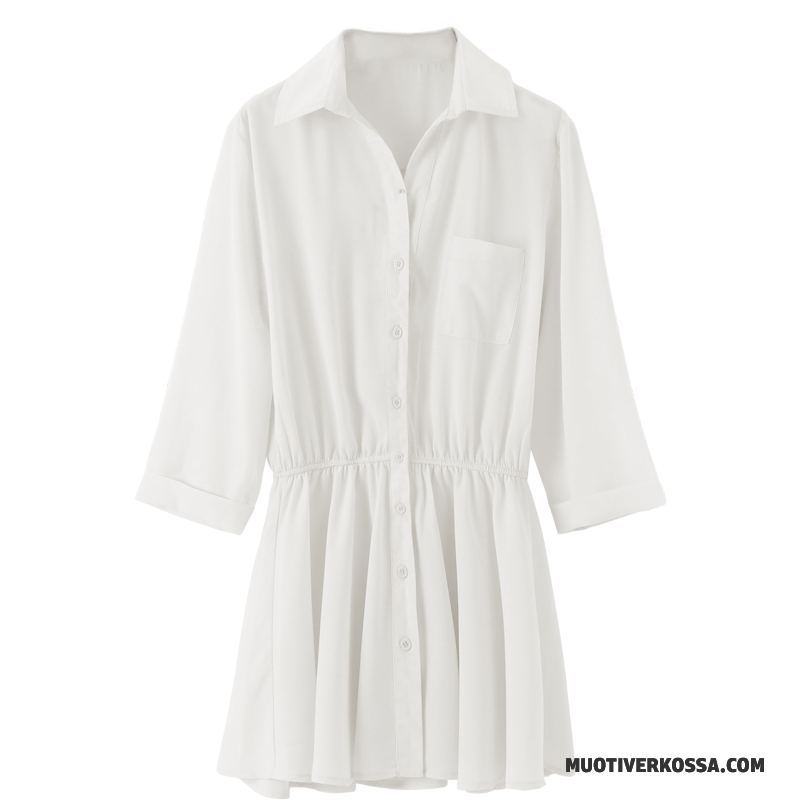 Sukienka Damskie Nowy Bluzka Wiosna Cienkie Świeży 2018 Biały