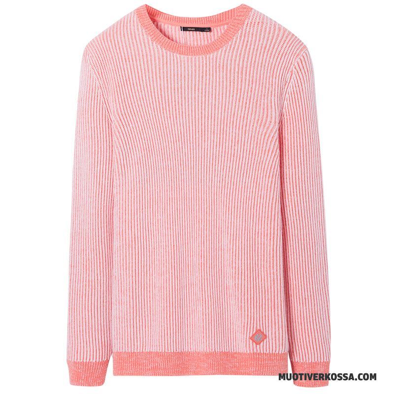 Sweter Męskie Ciepłe Tendencja Dla Grubych Zima Nowy Swetry Różowy
