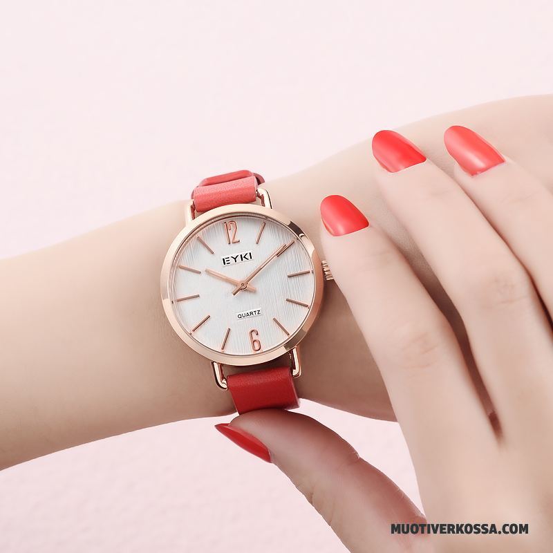 Zegarek Damskie Zegarek Na Rękę Moda Dziewczynka Świeży Damska Nowy Czerwony