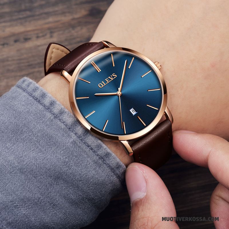 Zegarek Męskie Trendy Siatkowe Wodoodporny Damska Moda Oryginalne Niebieski Złoty Brązowy