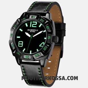 Zegarek Męskie Trendy Zegarek Na Rękę Moda Sportowe Student Zegarek Kwarcowy Zielony