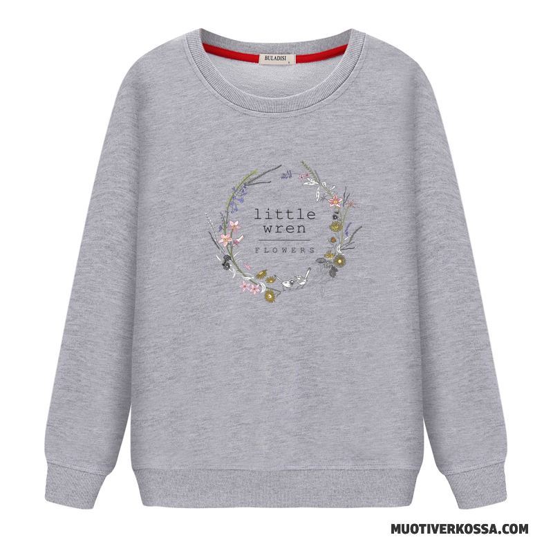 Bluza Z Kapturem Damskie Bluzy Z Kapturem Tendencja Cienkie Pullover Okrągły Dekolt Student Biały