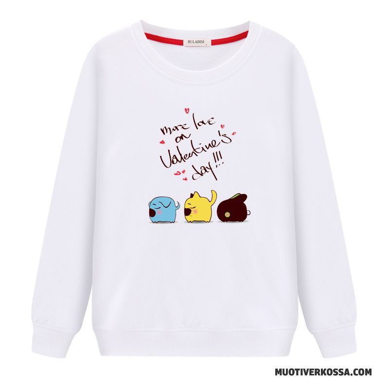 Bluza Z Kapturem Damskie Bluzy Z Kapturem Tendencja Cienkie Pullover Okrągły Dekolt Student Biały