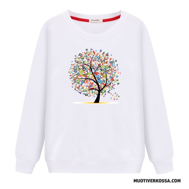 Bluza Z Kapturem Damskie Bluzy Z Kapturem Tendencja Cienkie Pullover Okrągły Dekolt Student Biały