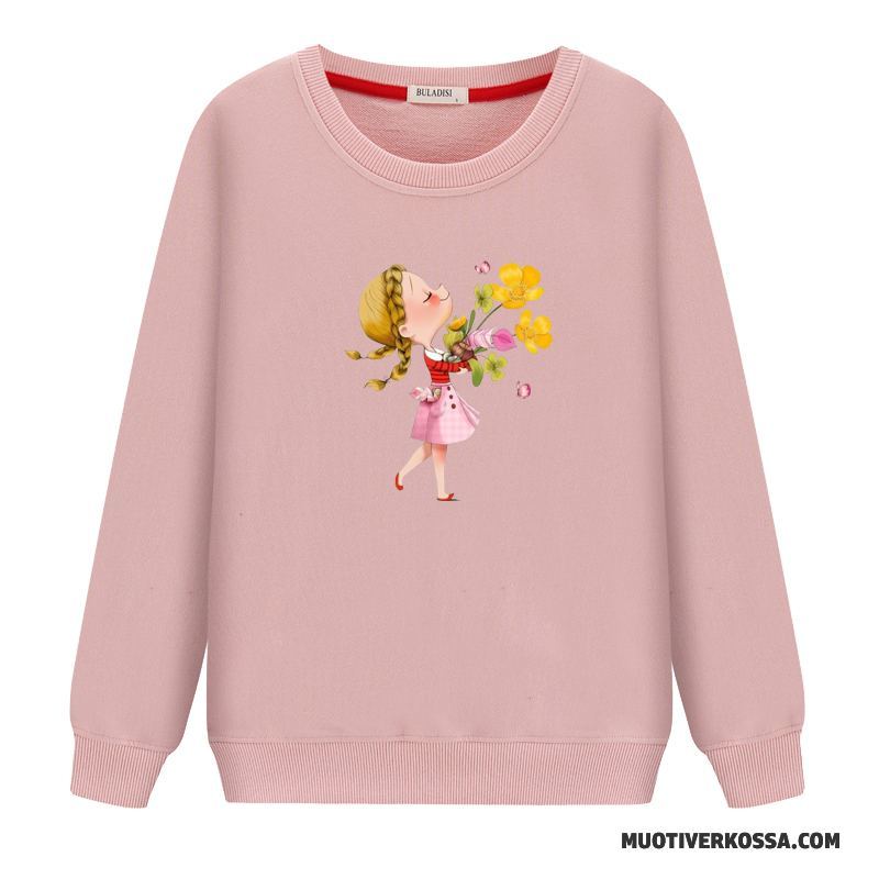 Bluza Z Kapturem Damskie Bluzy Z Kapturem Tendencja Cienkie Pullover Okrągły Dekolt Student Biały