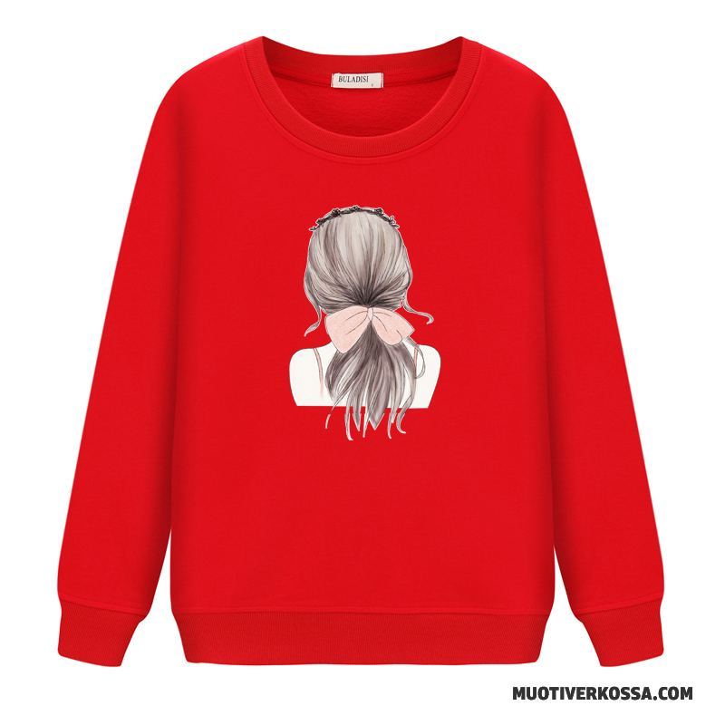 Bluza Z Kapturem Damskie Bluzy Z Kapturem Tendencja Cienkie Pullover Okrągły Dekolt Student Biały