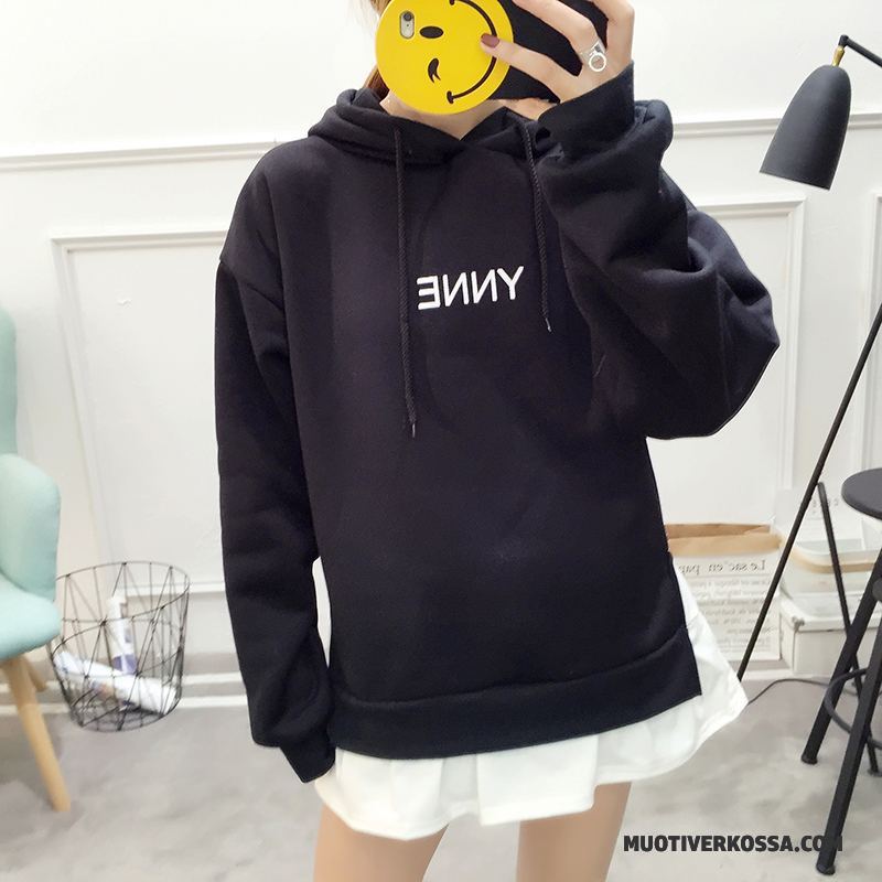 Bluza Z Kapturem Damskie Pullover Tendencja Odzież Zimowa Bluzy Z Kapturem Student 2018 Czarny