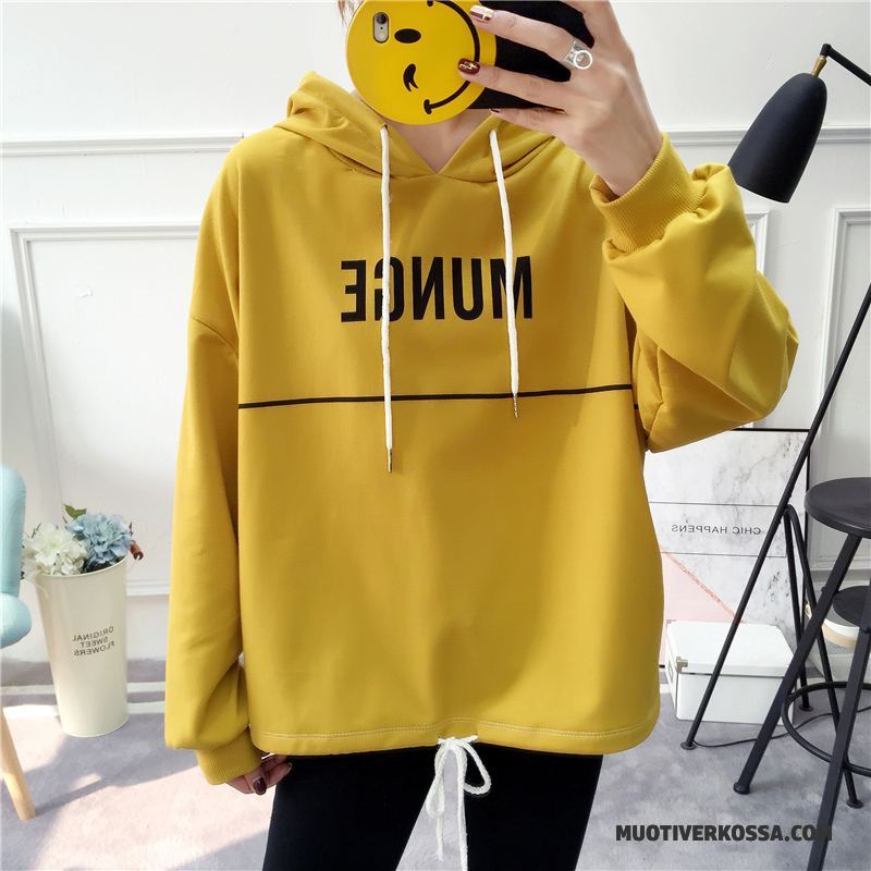 Bluza Z Kapturem Damskie Wiosna Tendencja Cienkie Pullover Student Alfabet Czerwony