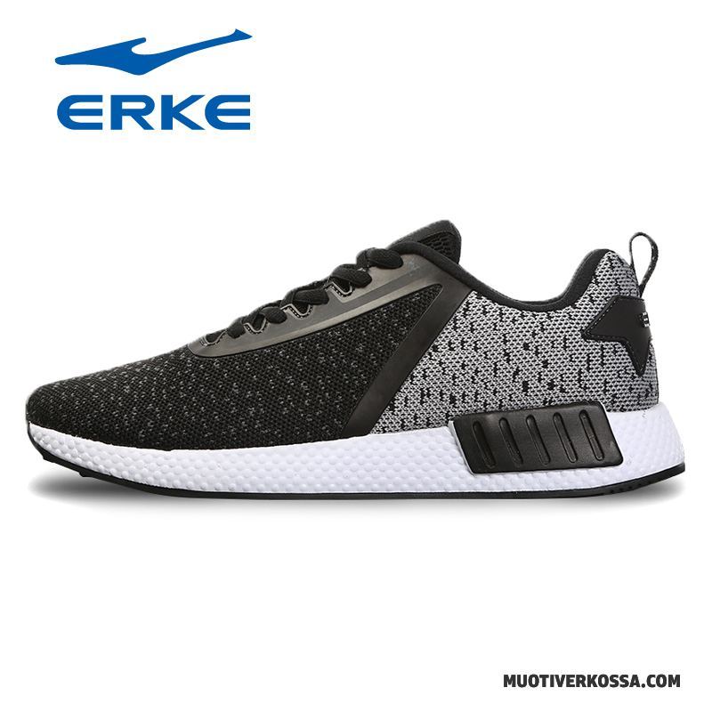 Buty Sportowe Męskie Z Dzianiny Jogging Trampki Lato Casual Buty Do Biegania Czarny