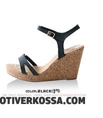 Buty Wedges Damskie Wysokie Obcasy Sandały Lato Z Grubą Podeszwą Otwarte Duży Rozmiar