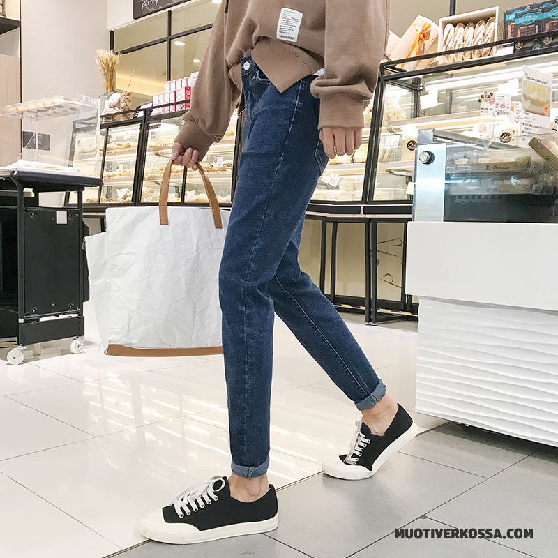 Dżinsy Męskie Tendencja Denim Slim Fit Lato Wiosna 2018 Niebieski Czarny
