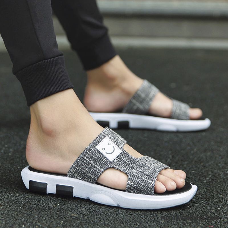 Japonki Męskie Sandały Lato Plażowe Casual Osobowość Outdoor Szary