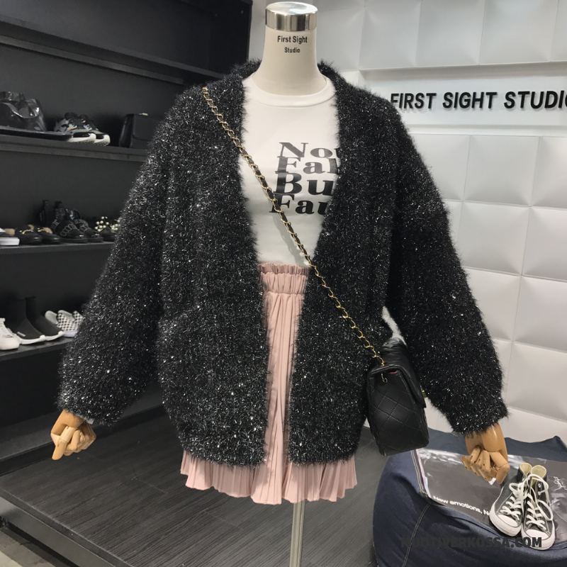 Kardigan Damskie Sweter 2018 Szerokie Nowy Jasny Moda Czerwony