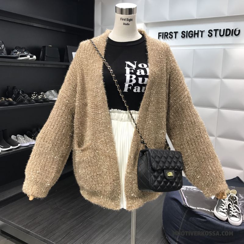 Kardigan Damskie Sweter 2018 Szerokie Nowy Jasny Moda Czerwony