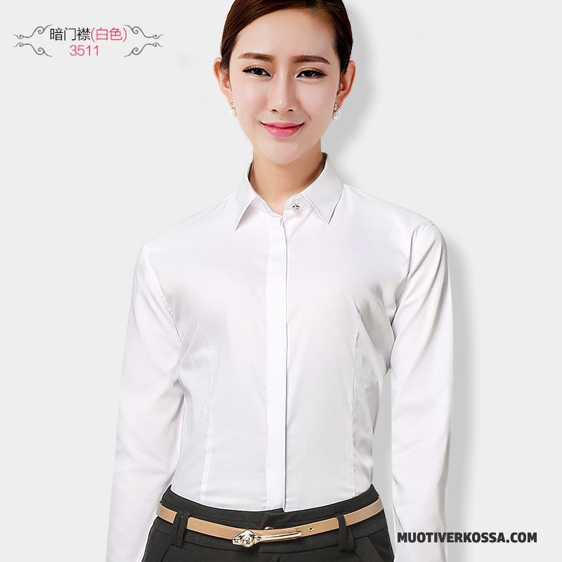 Koszula Damskie Kombinezony Robocze Casual Bluzka Slim Fit Długi Rękaw Sukienka Fioletowy Biały