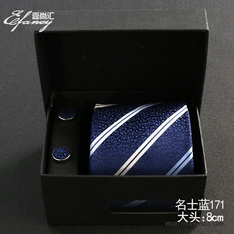 Krawat Męskie Biznes Jedwab Z Pracy Sukienka Pudełko Na Prezenty Niebieski