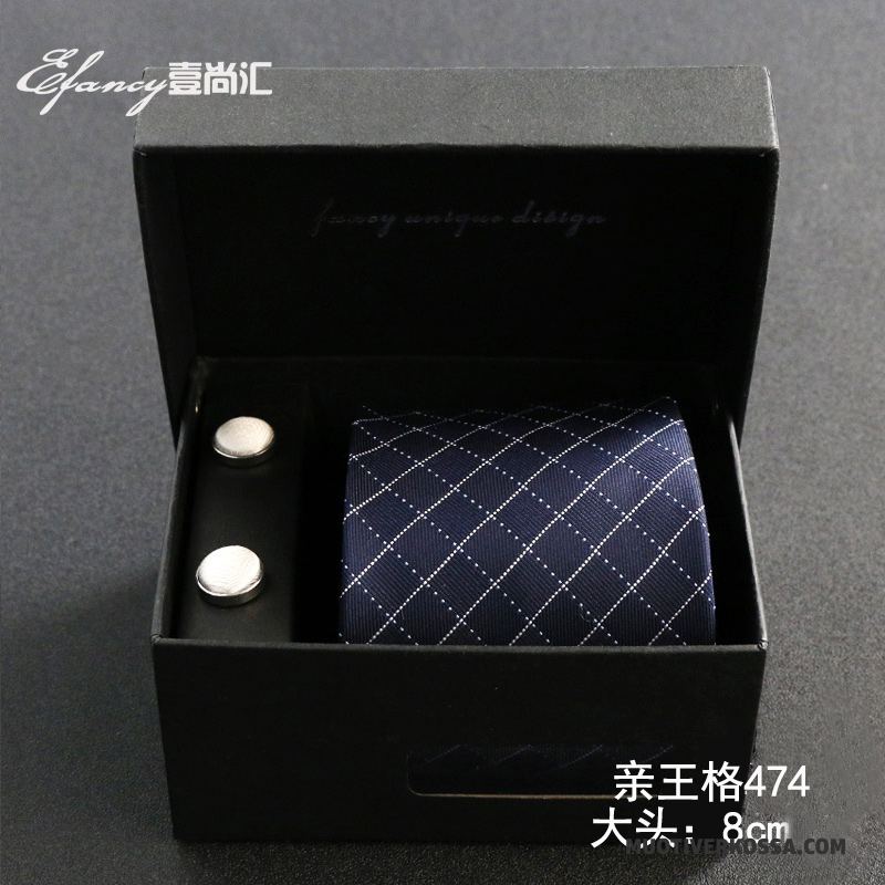 Krawat Męskie Biznes Jedwab Z Pracy Sukienka Pudełko Na Prezenty Niebieski