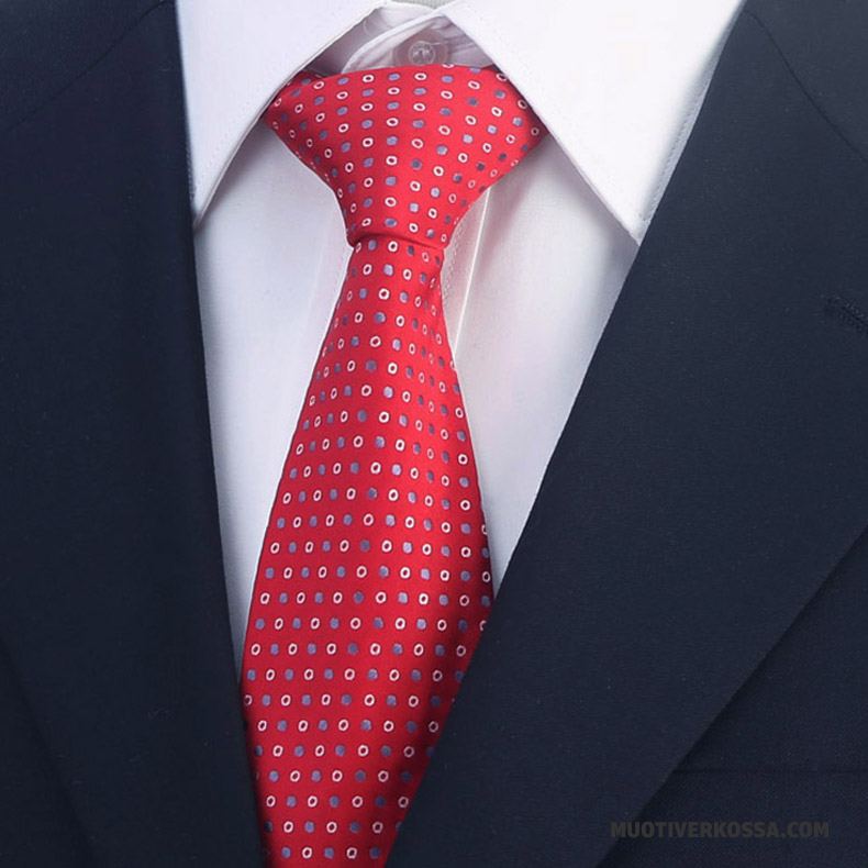Krawat Męskie Oryginalne Biznes Sukienka Ciemno Niebieski Czerwony