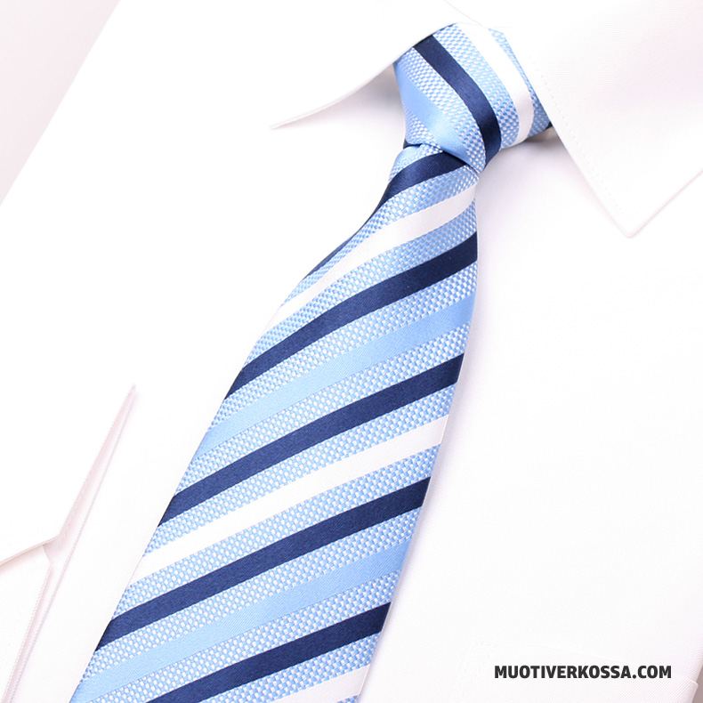 Krawat Męskie Sukienka Leniwy W Paski Z Pracy Zamek Biznes Niebieski Czarny