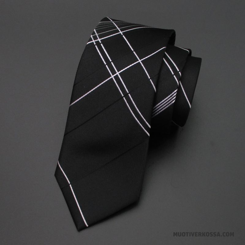 Krawat Męskie Sukienka Pudełko Na Prezenty Jedwab Biznes Wąskie Moda Czarny