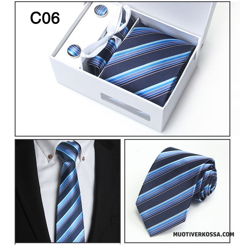 Krawat Męskie Trendy Ślubna Moda Z Pracy Sukienka Biznes Niebieski