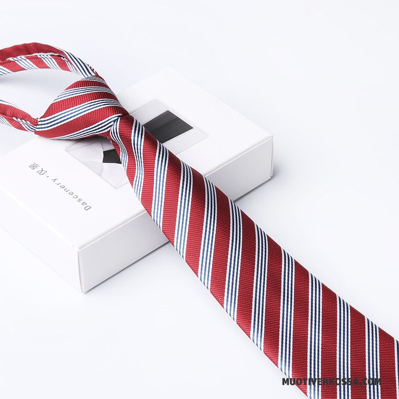 Krawat Męskie Zamek Leniwy Z Pracy Biznes Sukienka Czysta Czerwony