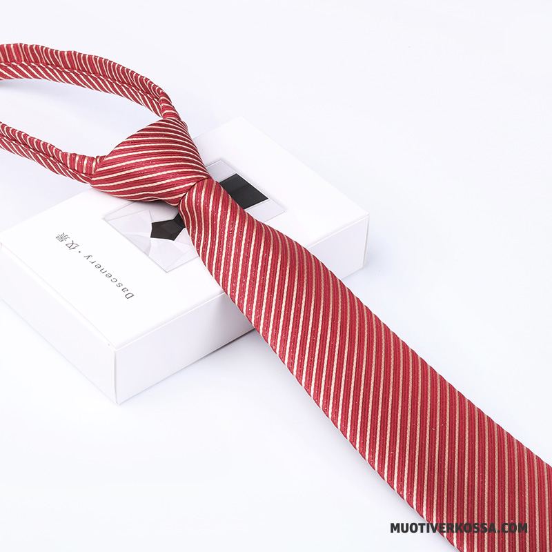 Krawat Męskie Zamek Leniwy Z Pracy Biznes Sukienka Czysta Czerwony