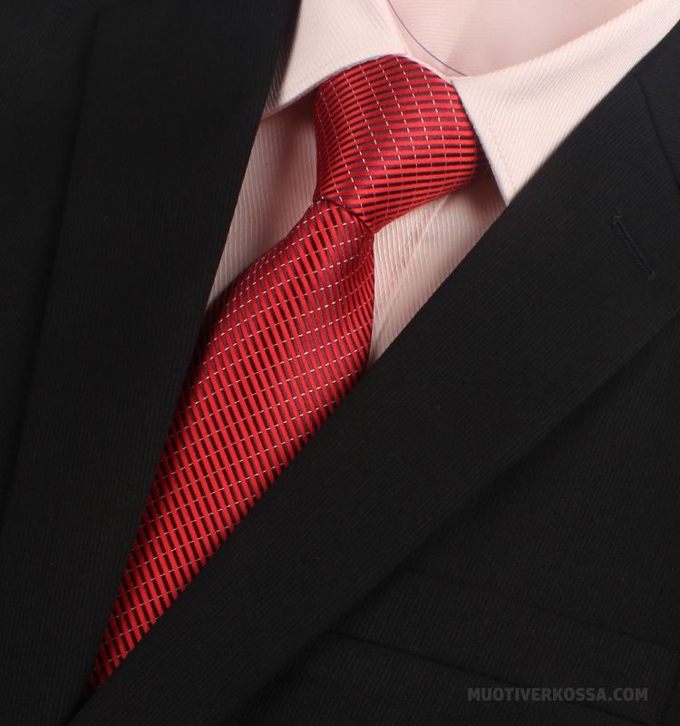 Krawat Męskie Ślubna Wąskie Biznes Pan Młody Sukienka 7 Cm Fioletowy Proszek Czerwony