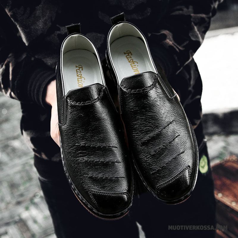 Mokasyny Męskie 2018 Casual Tendencja Buty Skórzane Buty Brytyjski Czerwony