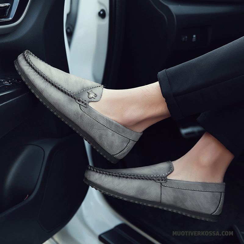 Mokasyny Męskie Buty Wiosna Wszystko Pasuje Casual Slip On Loafers Szary