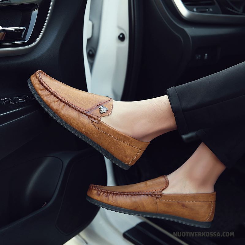 Mokasyny Męskie Buty Wiosna Wszystko Pasuje Casual Slip On Loafers Szary