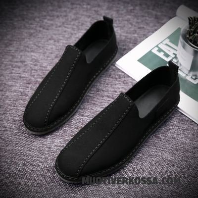 Mokasyny Męskie Casual Slip On Wszystko Pasuje Buty Brytyjski Lato Szary