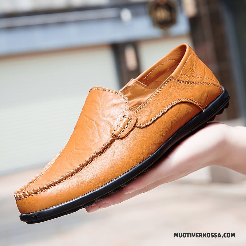 Mokasyny Męskie Oddychające Buty Osobowość Wszystko Pasuje Buty Żeglarskie Slip On Niebieski