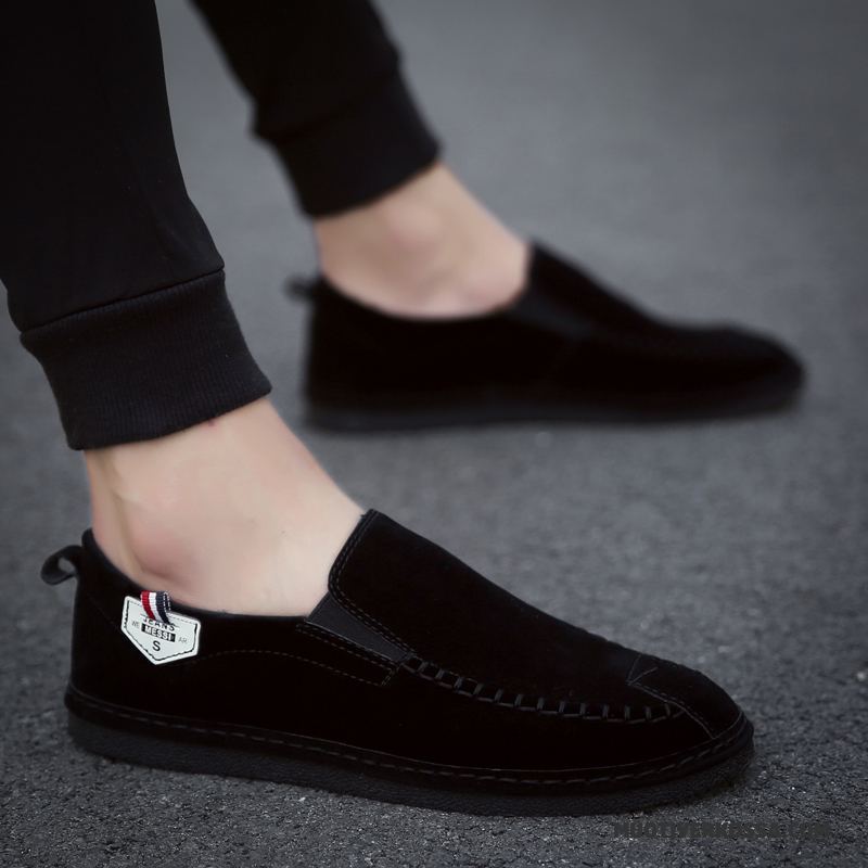 Mokasyny Męskie Tendencja Canvas Wszystko Pasuje Płótno Slip On Lato Szary