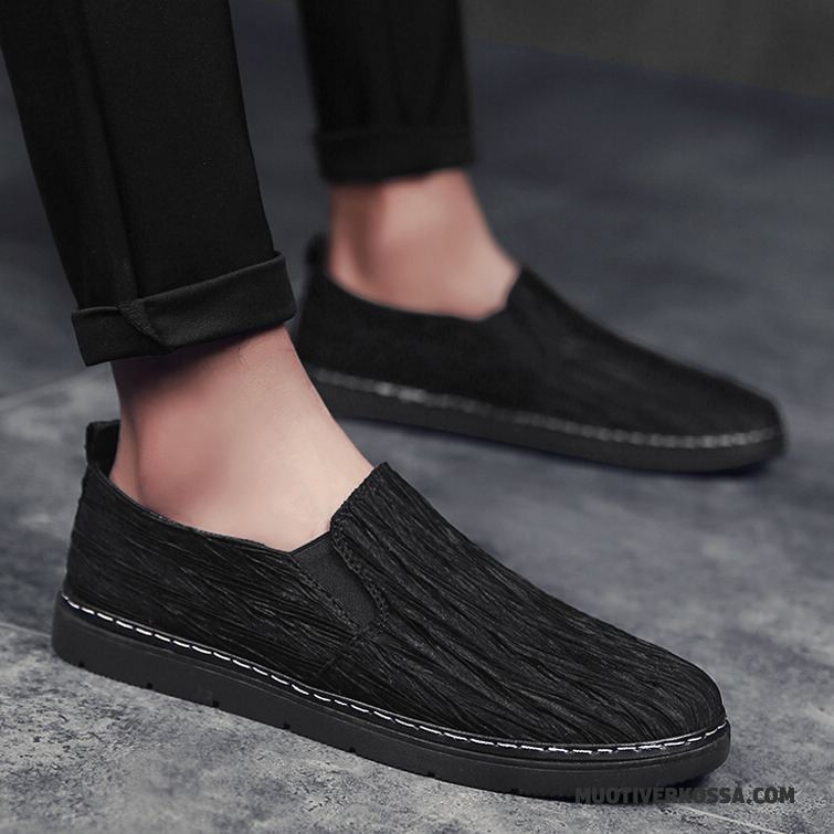 Mokasyny Męskie Tendencja Loafers Casual Skórzane Buty 2018 Brytyjski Burgund