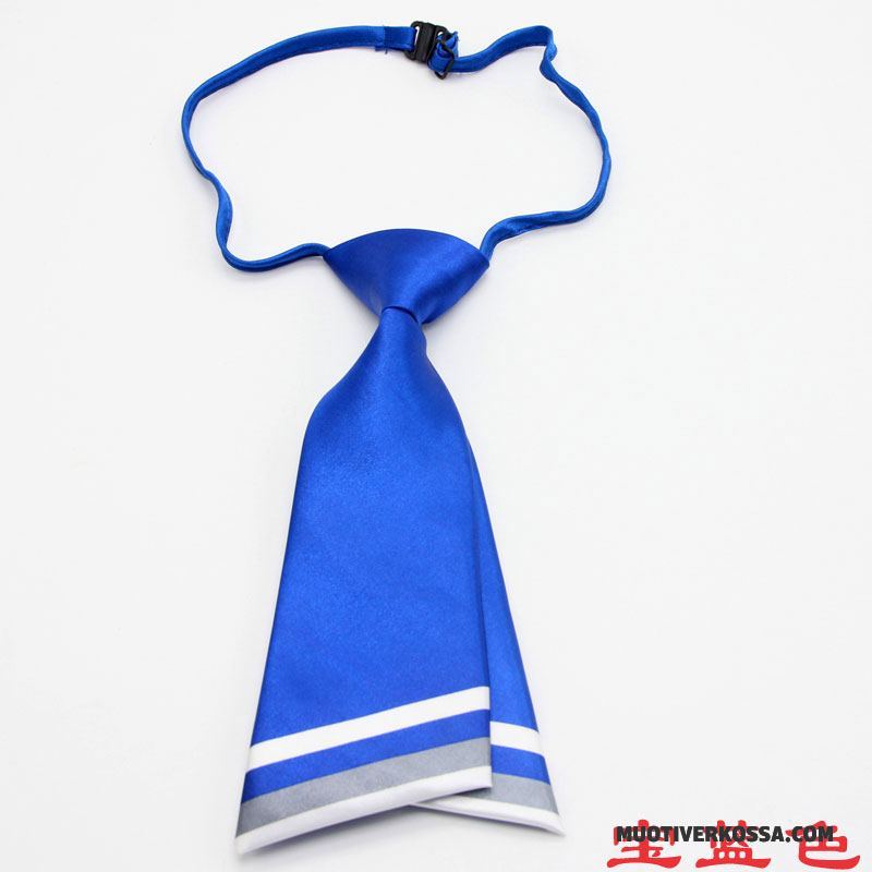 Muszka Damskie Damska Krawat Z Pracy Sukienka Mały Kołnierz Kwiatowy Niebieski Proszek