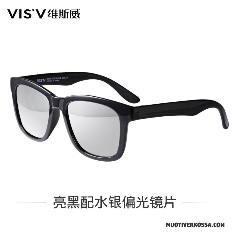Okulary Przeciwsłoneczne Męskie Bardzo Lekkie Kwadratowy Vintage Osobowość Trendy Polaryzator Czarny