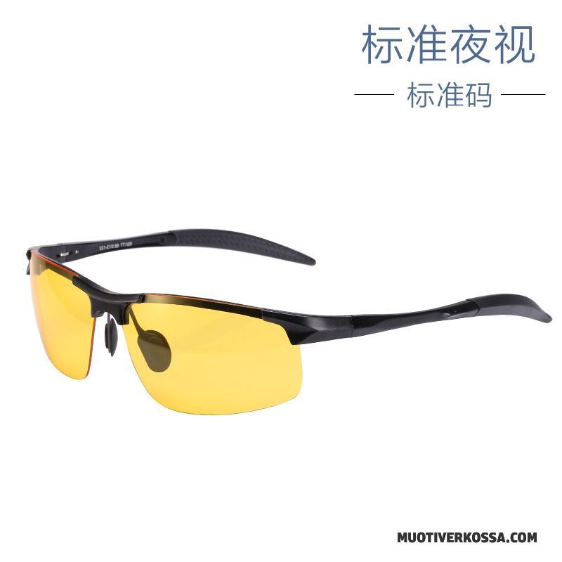 Okulary Przeciwsłoneczne Męskie Dla Kierowców Nocna Wizja Polaryzator Wielki Żółty