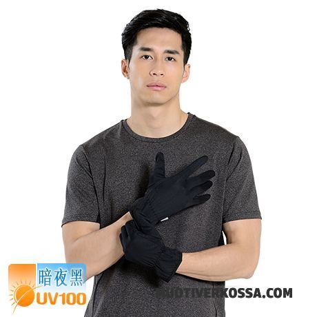 Rękawiczki Męskie Krótki Lato Oddychające Ochrona Przed Słońcem Jazdy Antypoślizgowe Fioletowy Szary