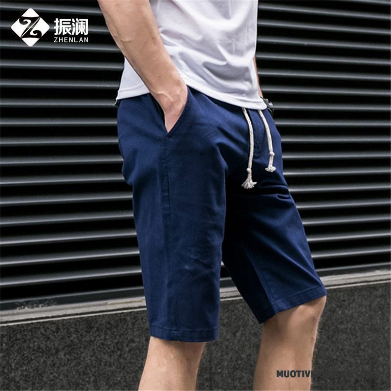 Spodenki Męskie Tendencja Szorty Slim Fit Casual Lato Sportowe Żółty