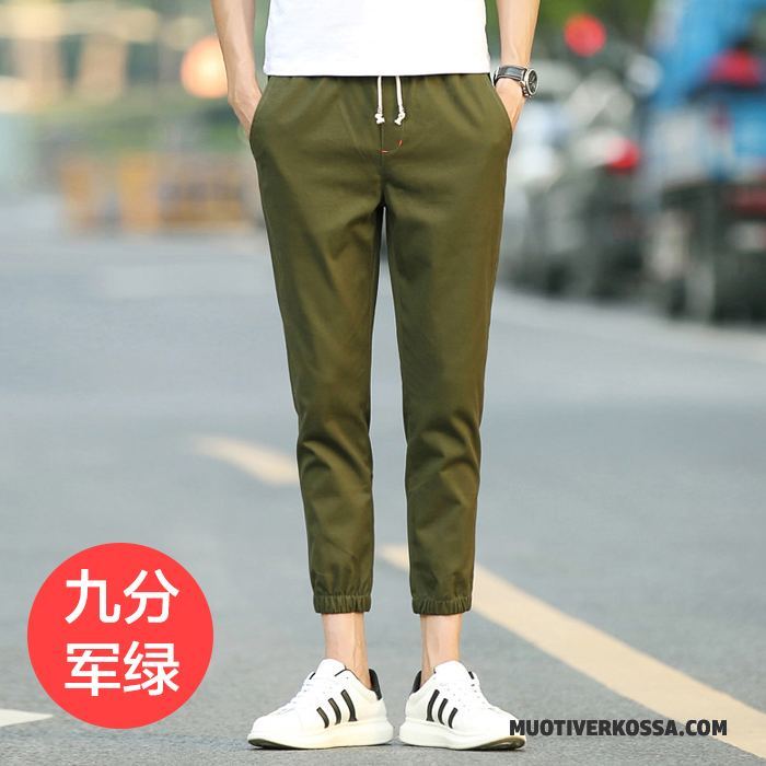 Spodnie Męskie Casualowe Spodnie Slim Fit Tendencja Ołówkowe Spodnie Spodnie Dresowe Harlan Zielony